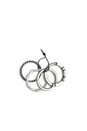 4 RING COMBI FACETS / SIL