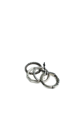 4 RING COMBI FACETS / SIL