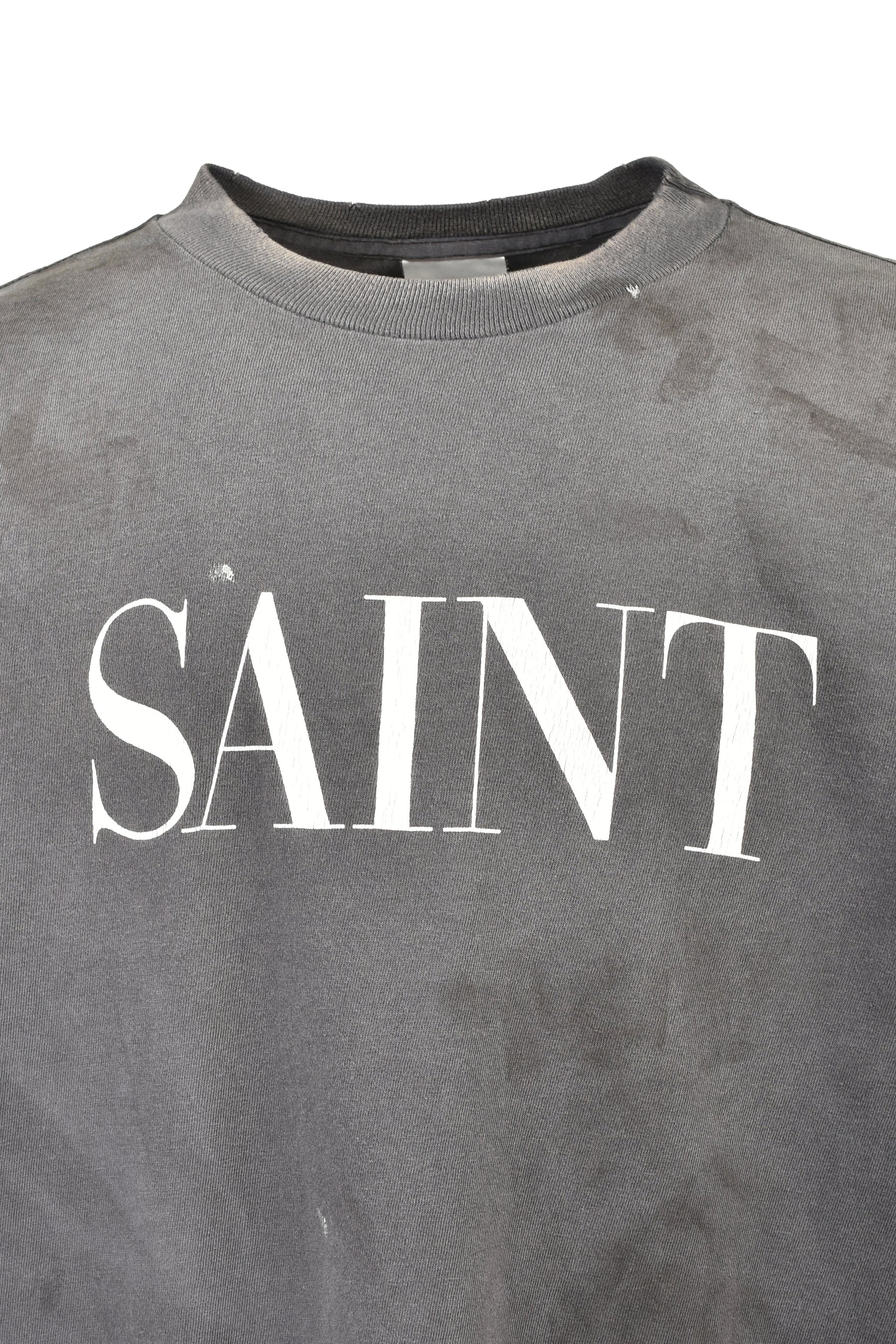 SAINT Mxxxxxx SAINT MICHAEL SS26 SS T-SHIRT/SAINT 666 / BLK - NUBIAN