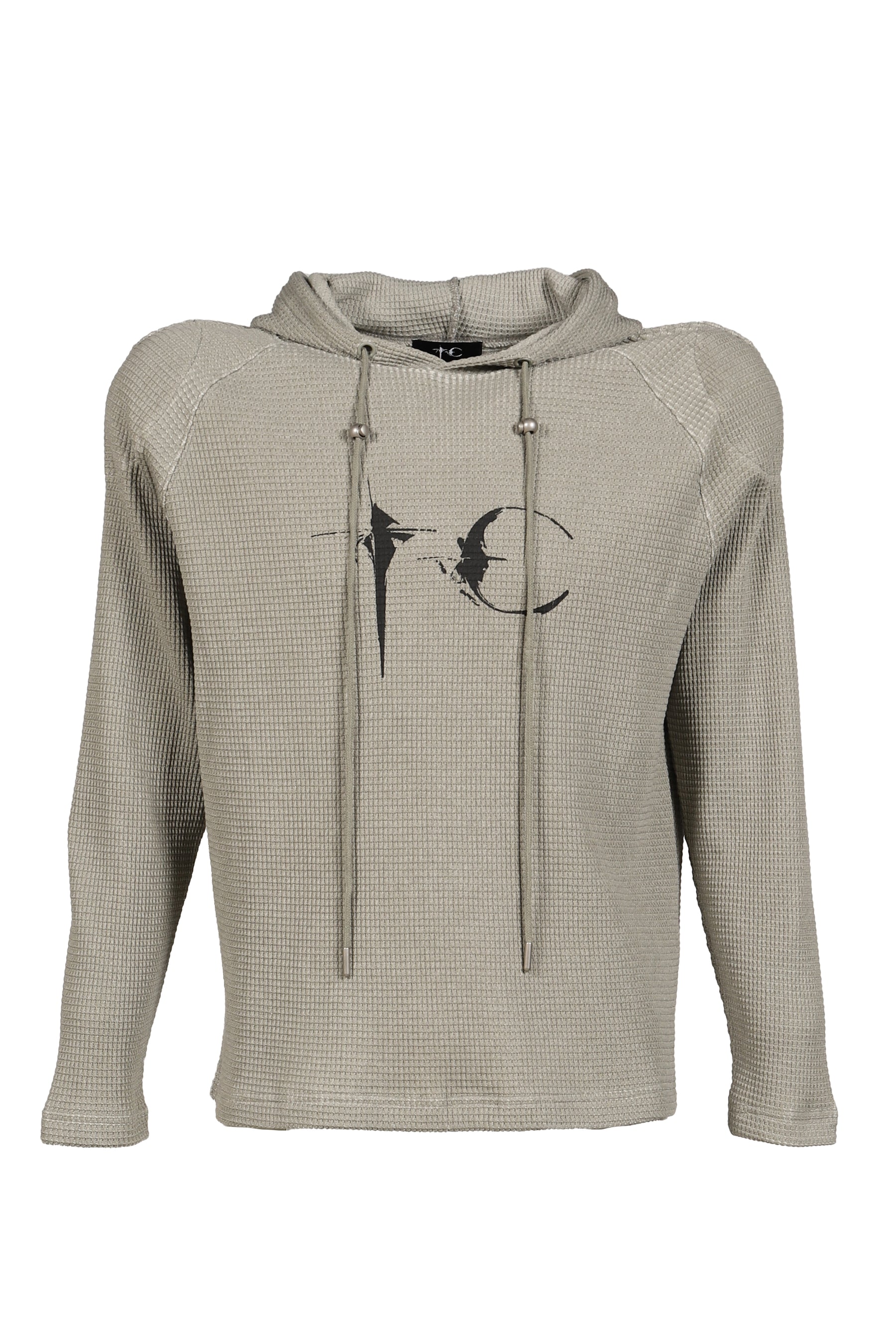 BULK SHOULDER WAFFLE HOODIE / KHA