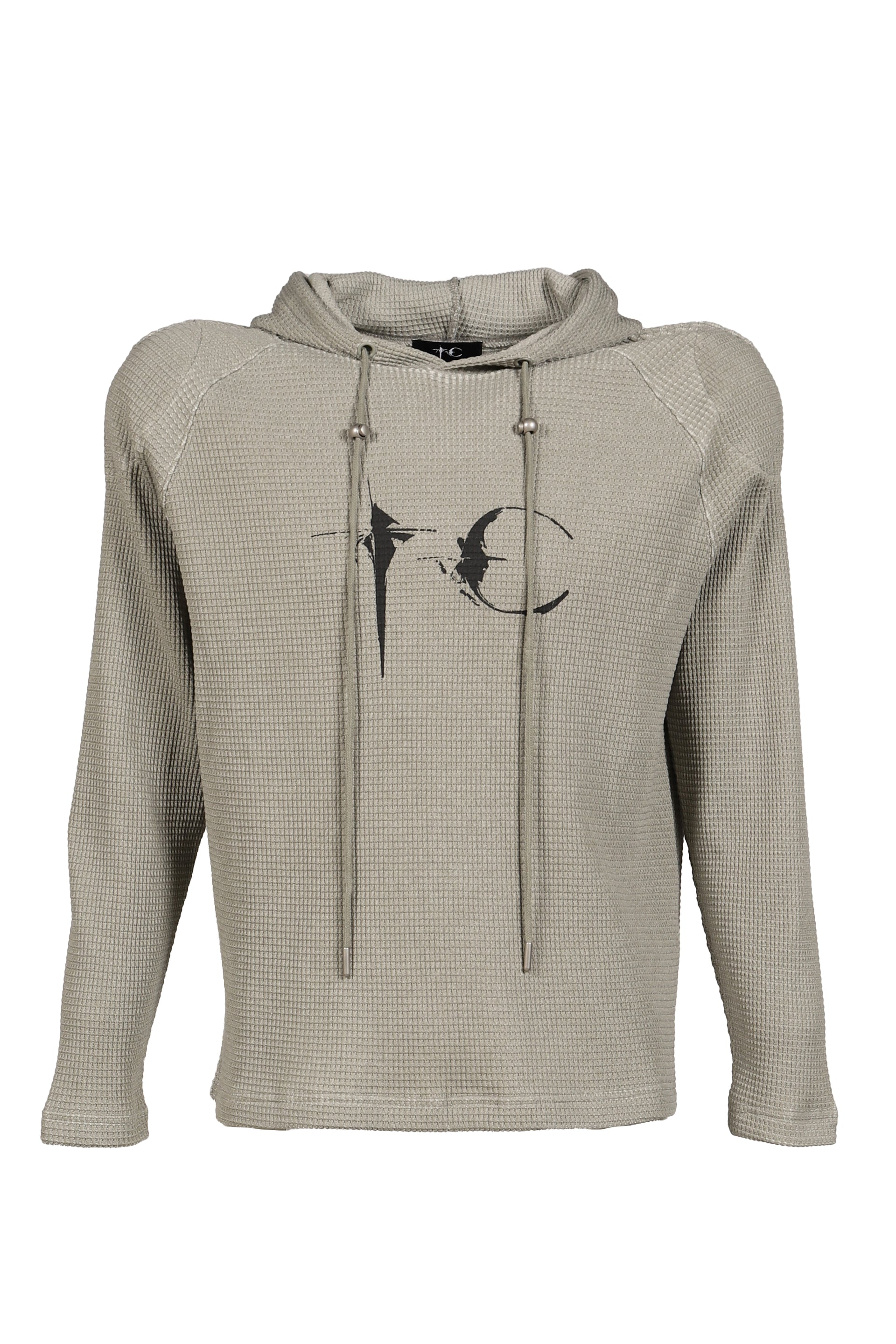 BULK SHOULDER WAFFLE HOODIE / KHA