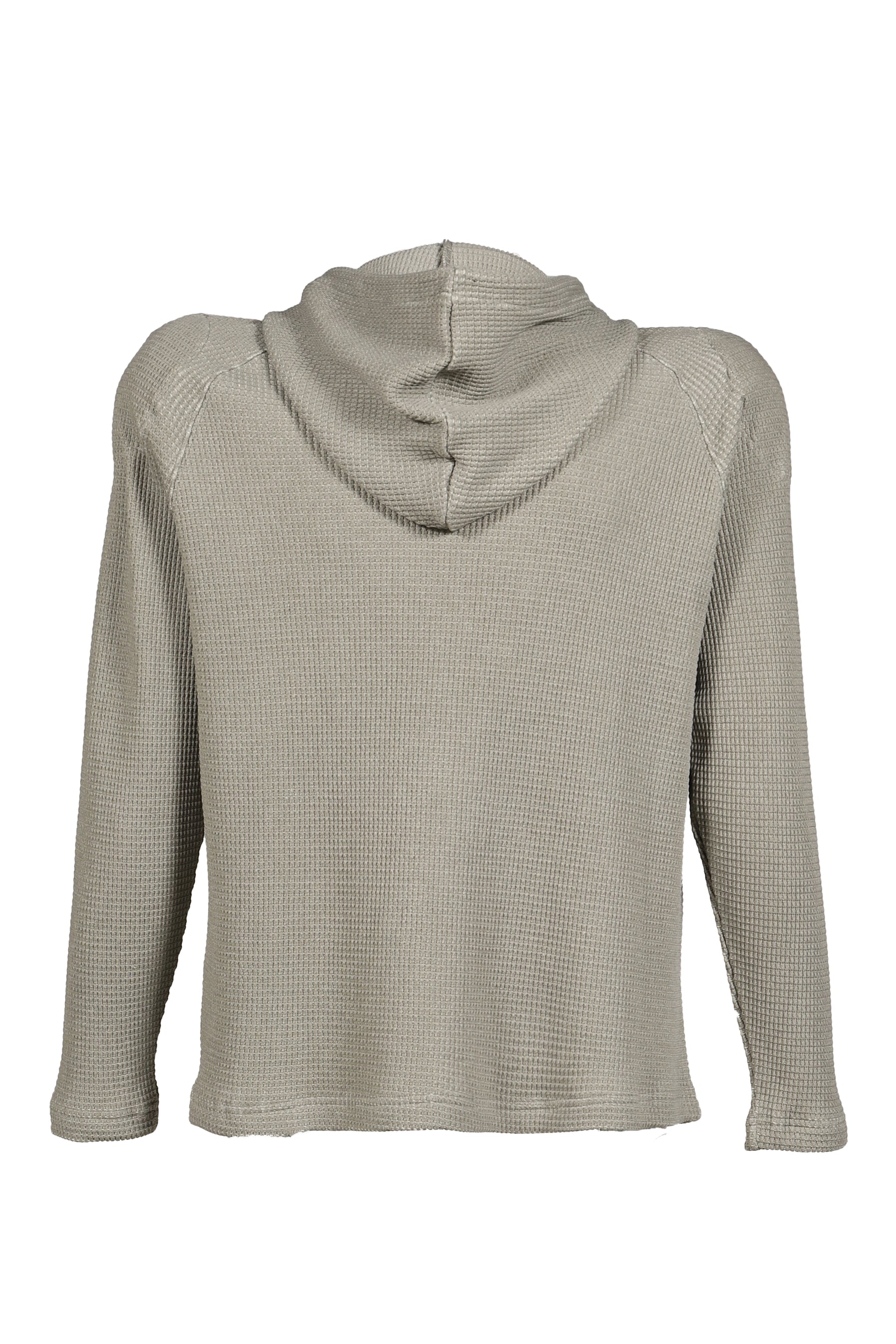 Thug Club SS26 BULK SHOULDER WAFFLE HOODIE / KHA - NUBIAN