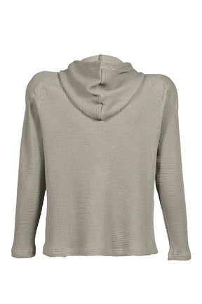 BULK SHOULDER WAFFLE HOODIE / KHA