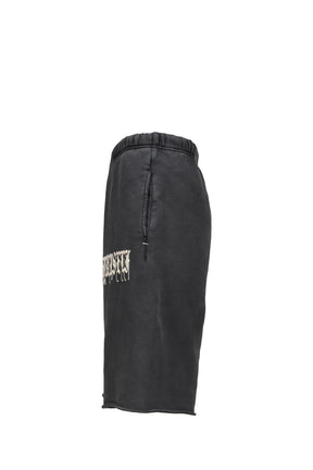 GOTH VINTAGE BAGGY FLEECE SHORTS / VINTAGE BLK