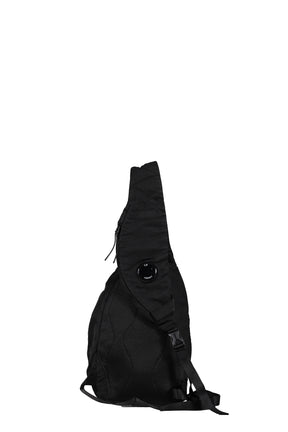 NYLON B CROSSBODY BACKPACK / BLK