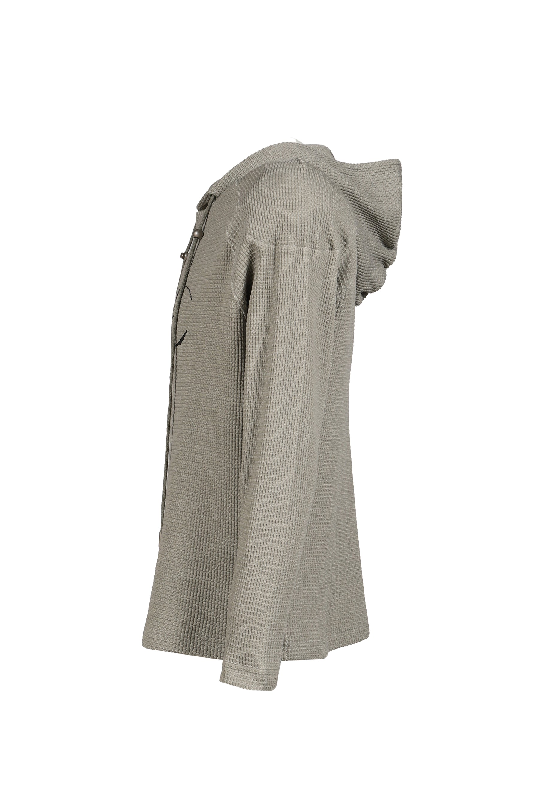 Thug Club SS26 BULK SHOULDER WAFFLE HOODIE / KHA - NUBIAN