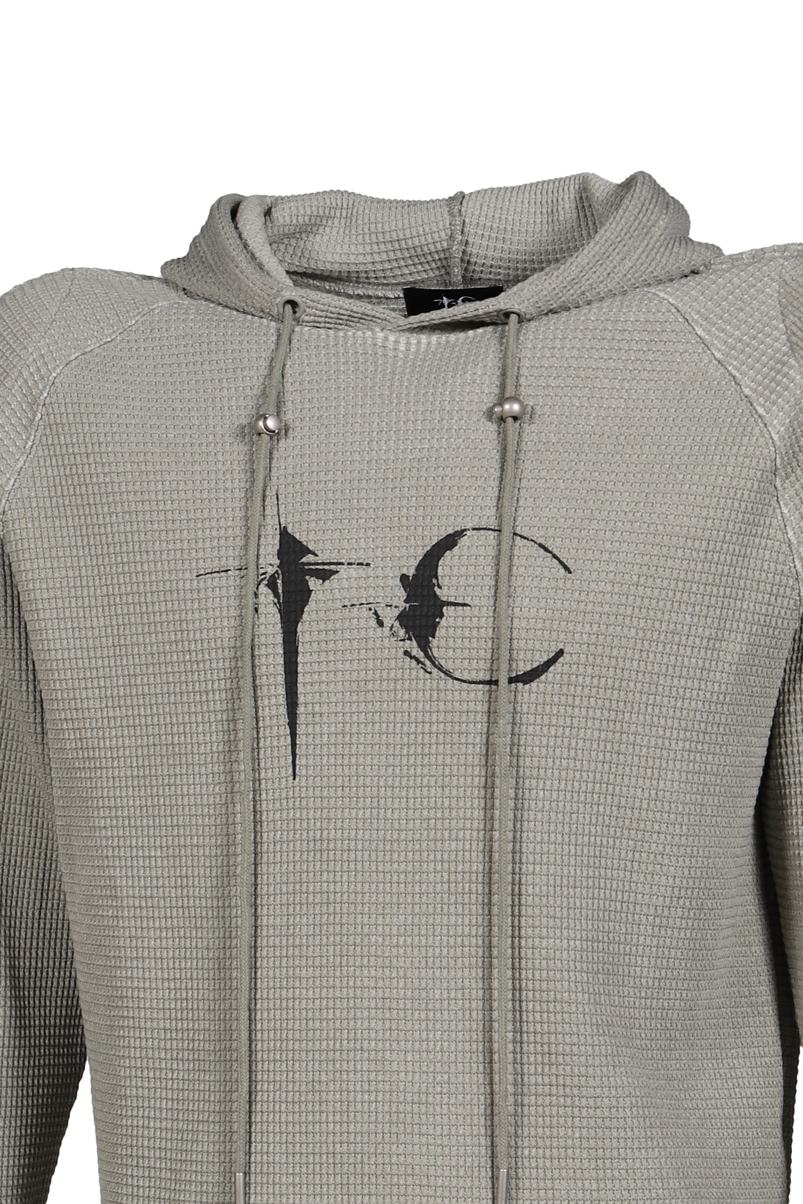 BULK SHOULDER WAFFLE HOODIE / KHA
