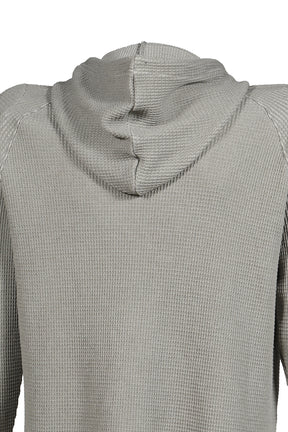 BULK SHOULDER WAFFLE HOODIE / KHA