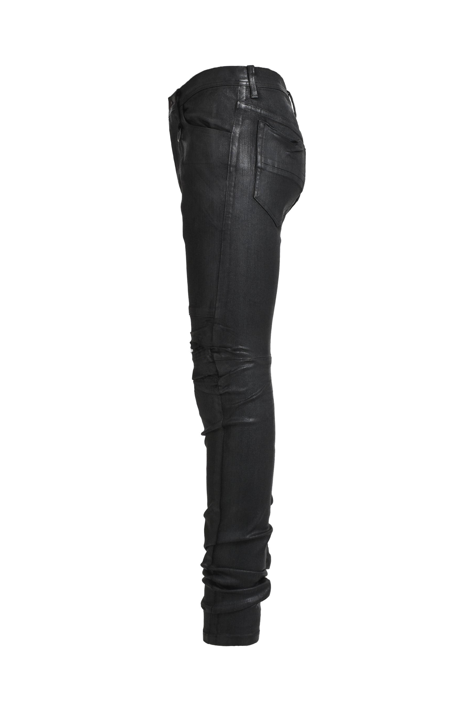 STRETCH DENIM TROUSER / BLK WAX