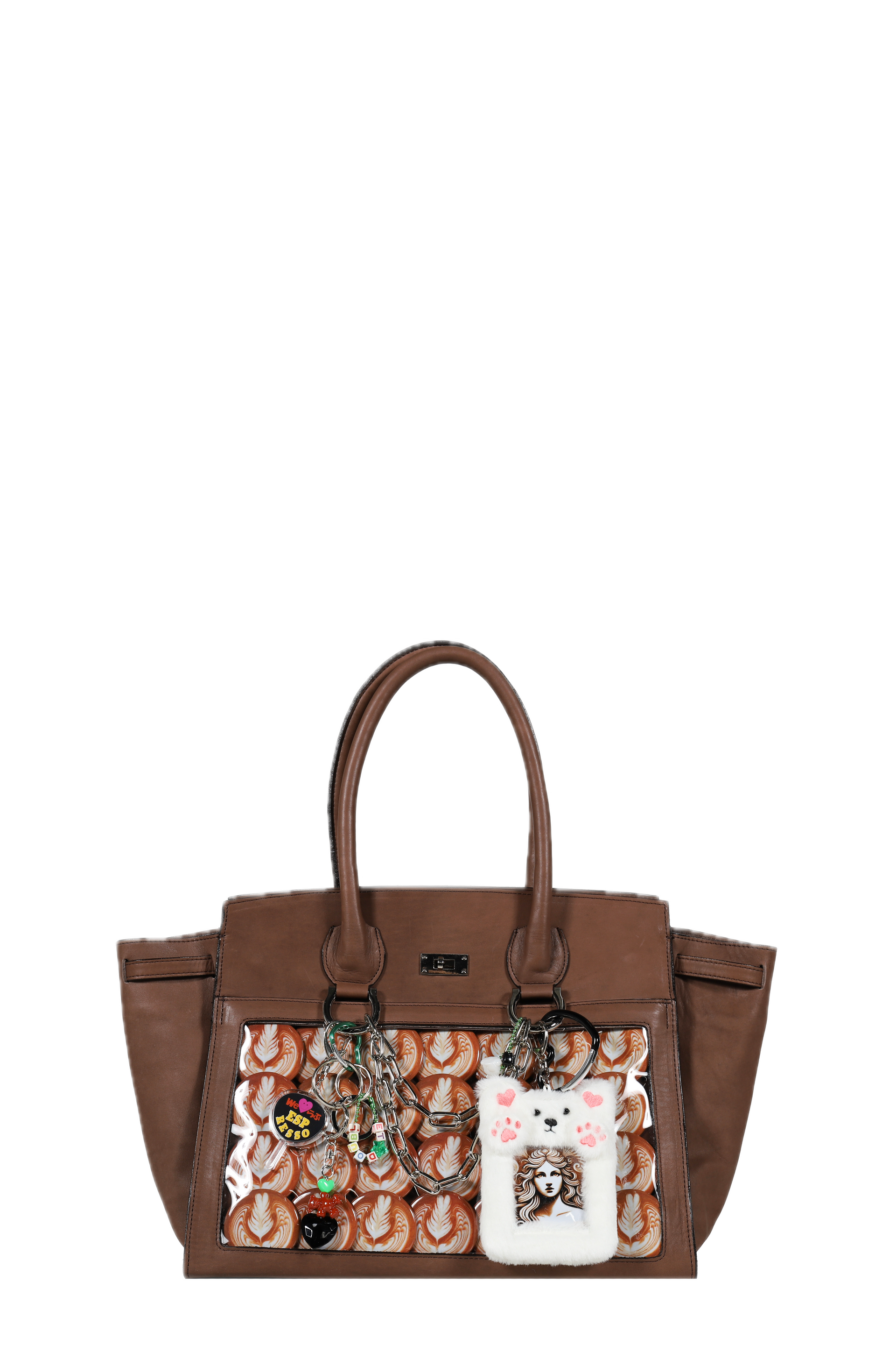 BREW-DYED LEATHER "ITA" BAG / COFFEE