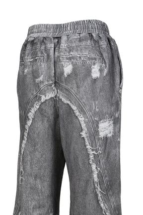 PRINT SWEAT PANTS / GRY