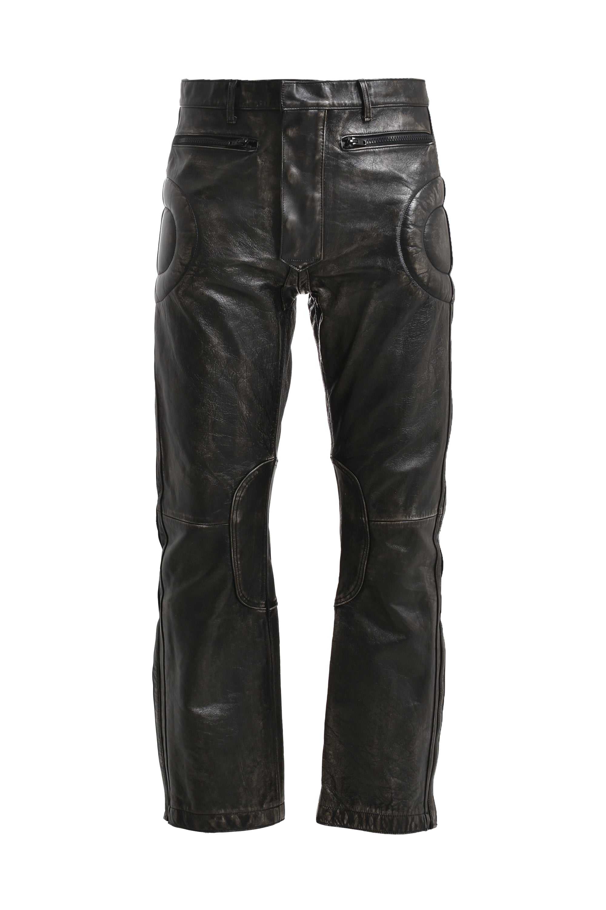 レザーパンツLAST NEST LEATHER WIDE PANTS / BLK - その他