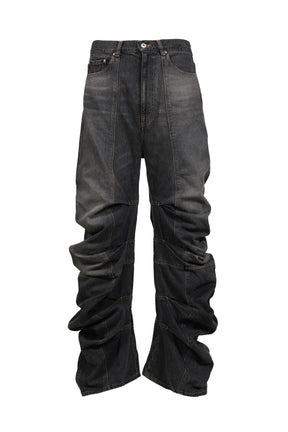 STRATA DRAPING JEANS / BLK