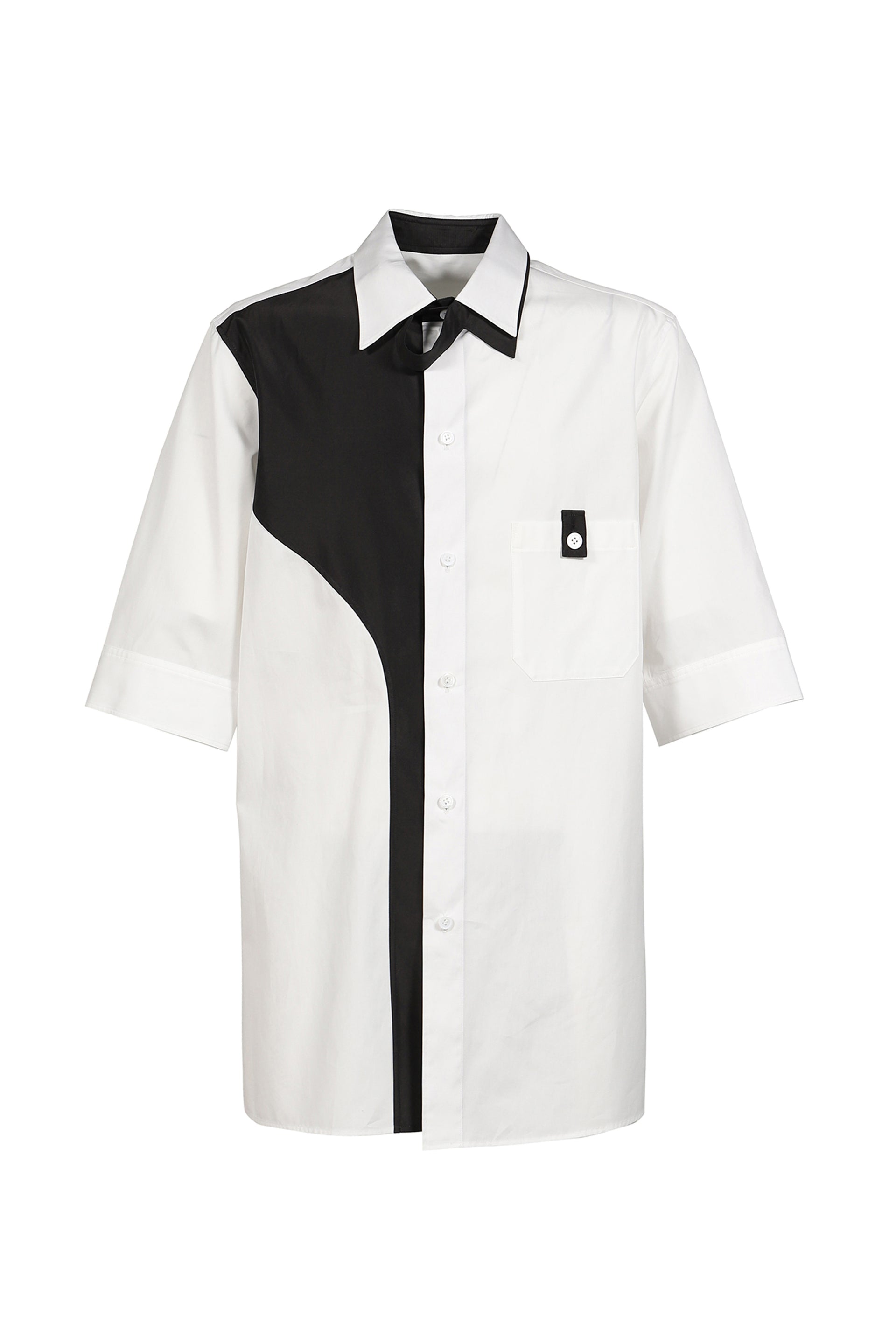 S/S 2TONE SHIRT / WHT