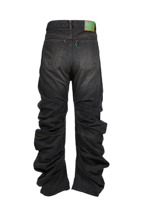 STRATA DRAPING JEANS / BLK