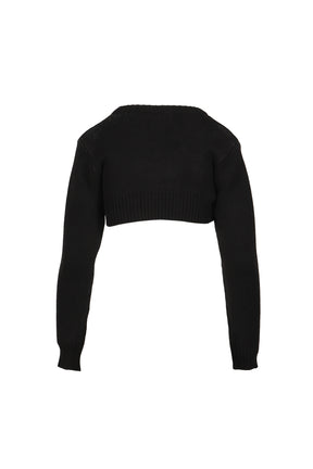 EBONY CROPPED JUMPER / BLK