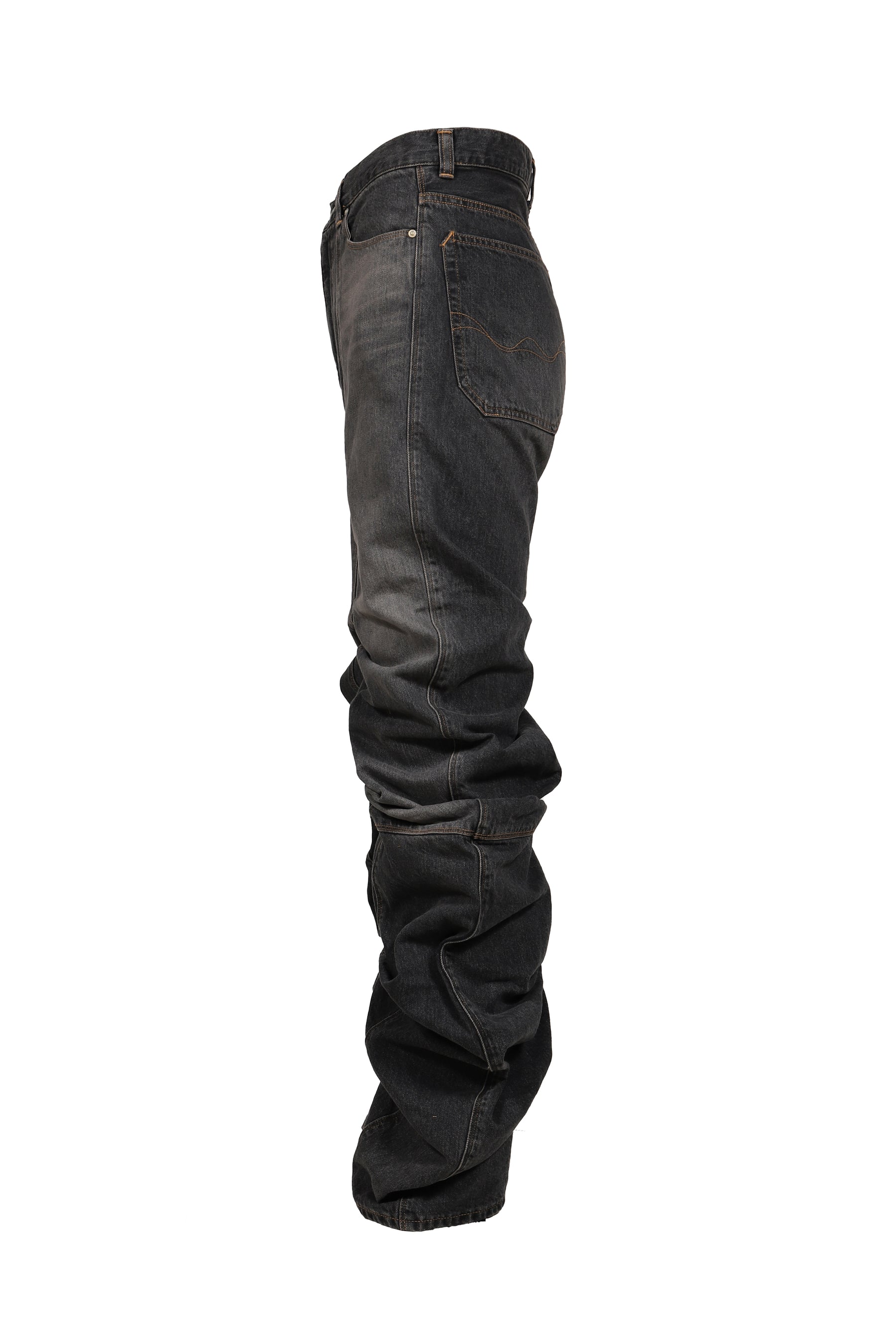 STRATA DRAPING JEANS / BLK