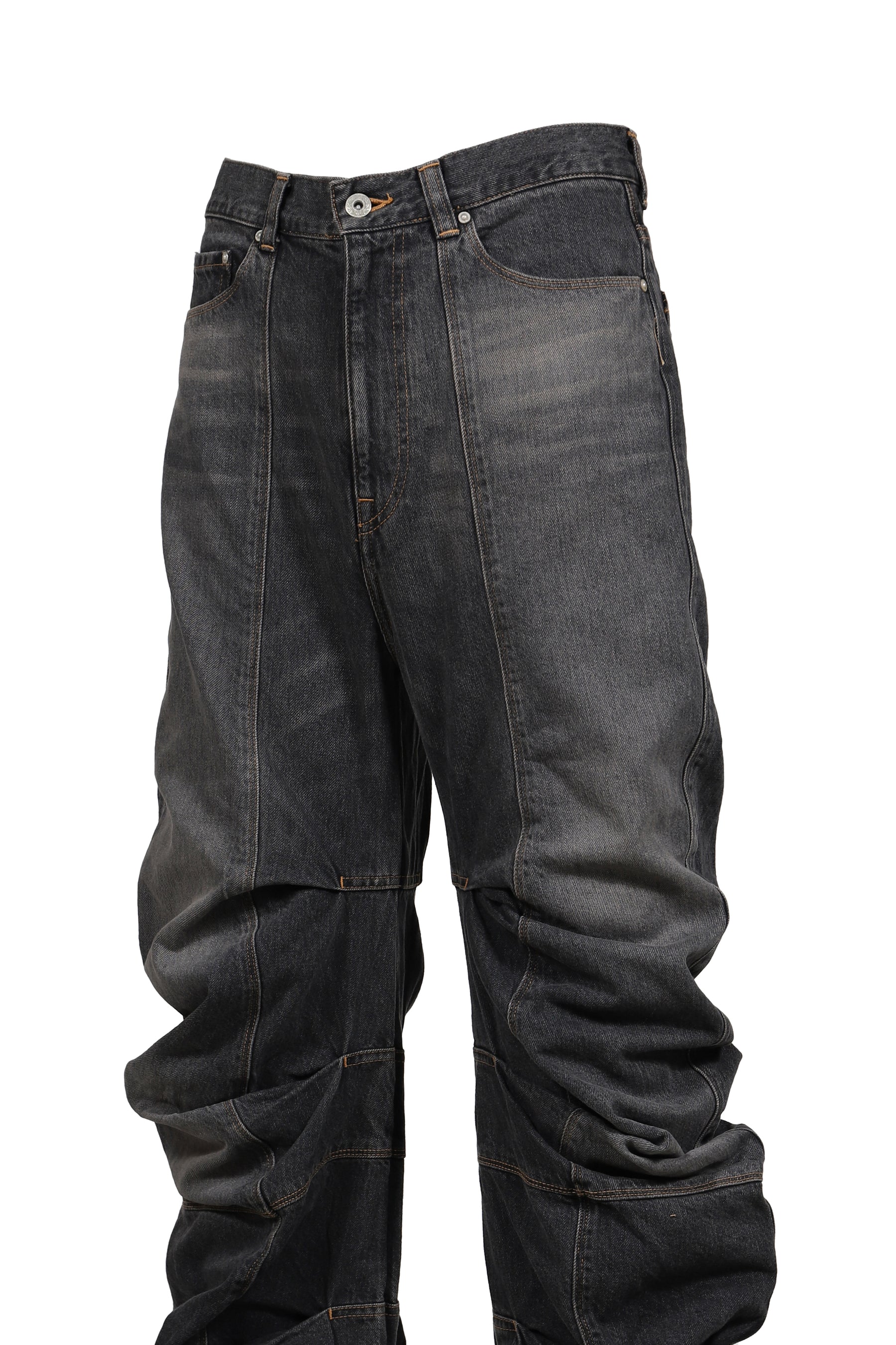 STRATA DRAPING JEANS / BLK