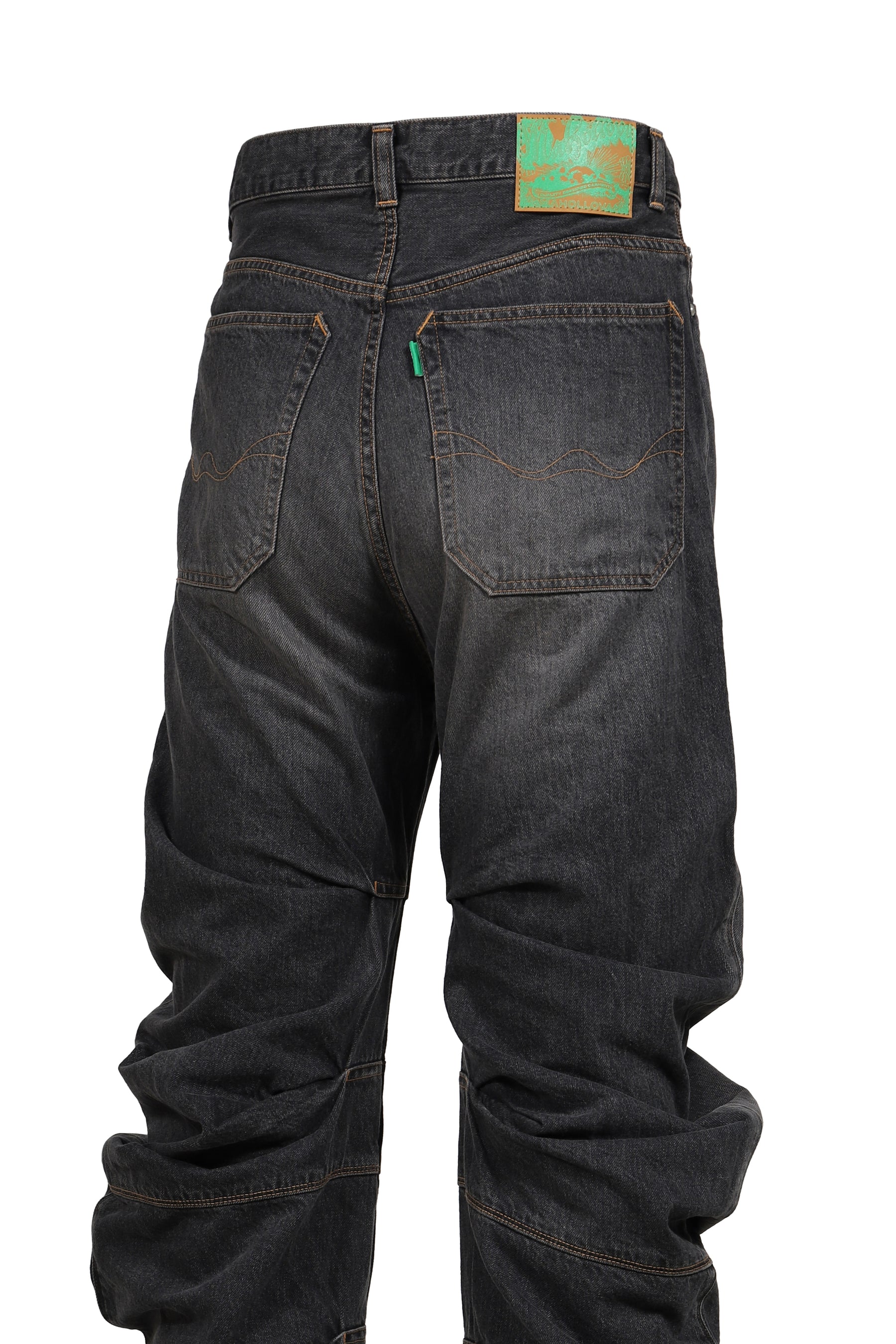 STRATA DRAPING JEANS / BLK