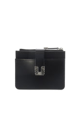 LEATHER WALLET SQUARE TIP / BLK