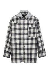 HOODED FLANNEL SHIRTS / ASH
