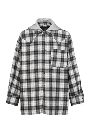 HOODED FLANNEL SHIRTS / ASH
