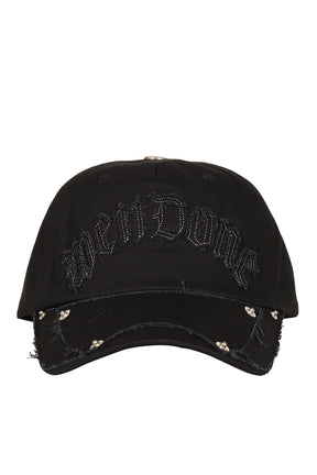 BLACK GOTHIC LOGO VINTAGE BASEBALL CAP / BLK