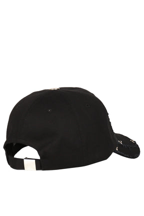BLACK GOTHIC LOGO VINTAGE BASEBALL CAP / BLK