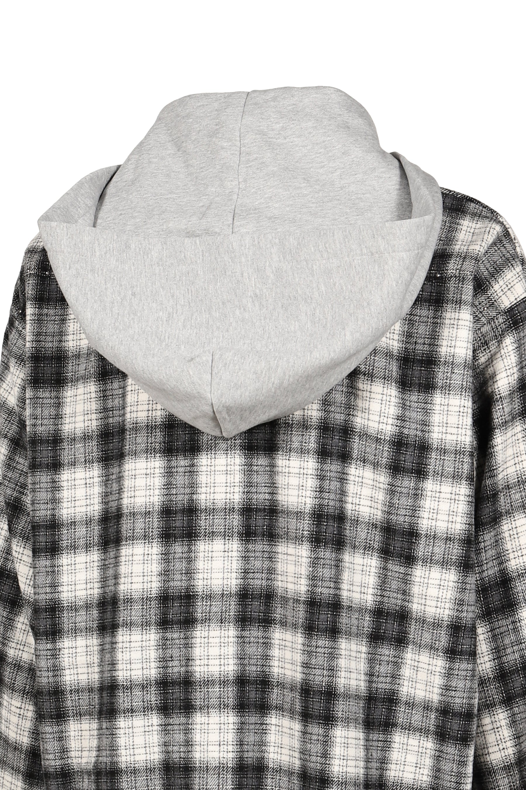 HOODED FLANNEL SHIRTS / ASH