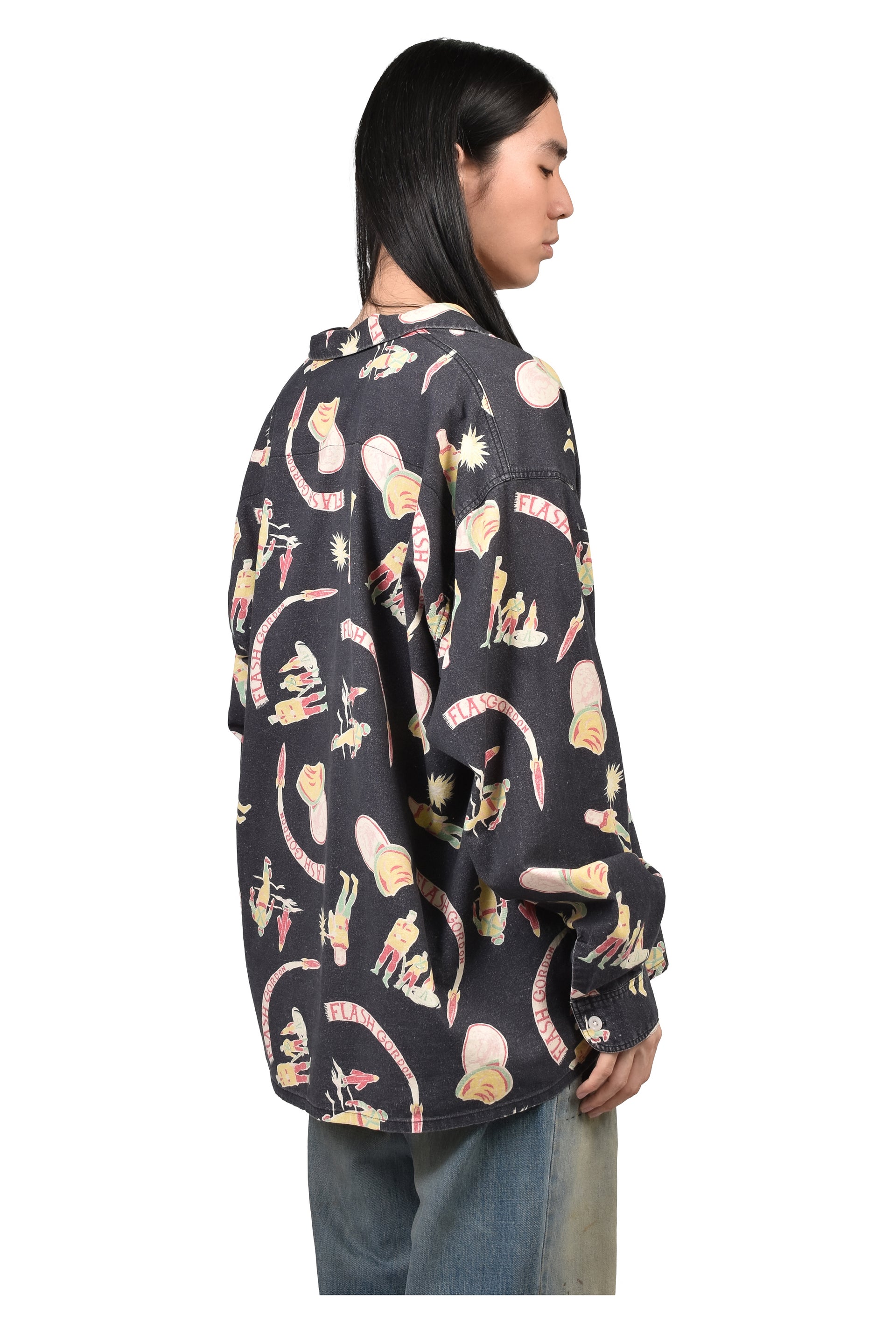 SPACE AGE FLANNEL SHIRT / BLK