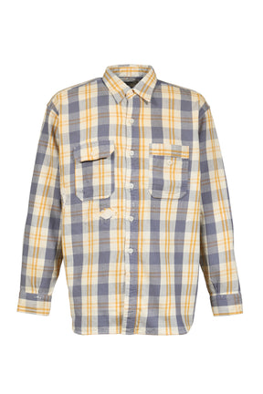 UNIQUE POCKET CHECKED FLANNEL SHIRT A
GED / YEL×BLU