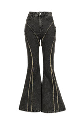FLARE DENIM PANTS / BLACK