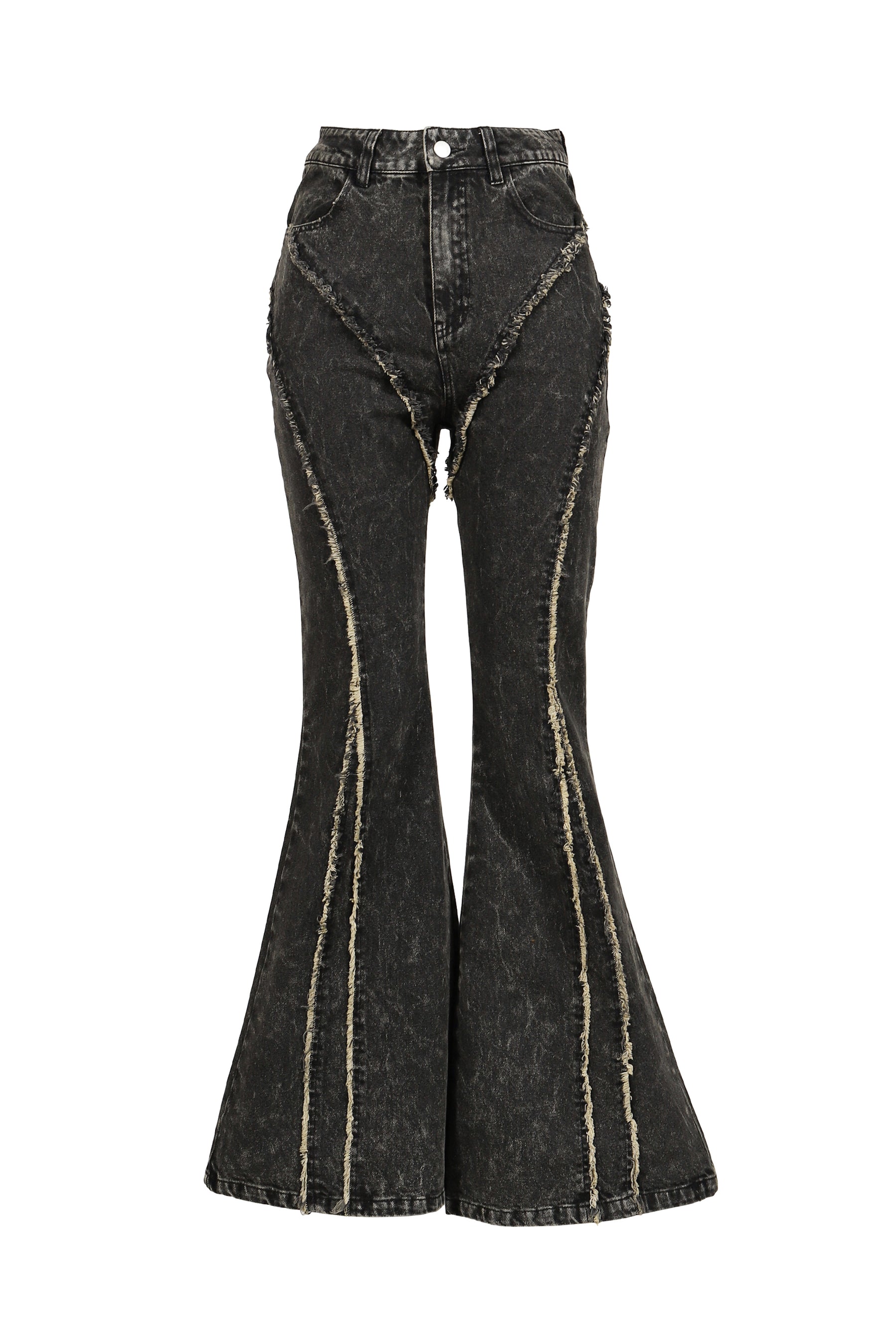 FLARE DENIM PANTS / BLACK