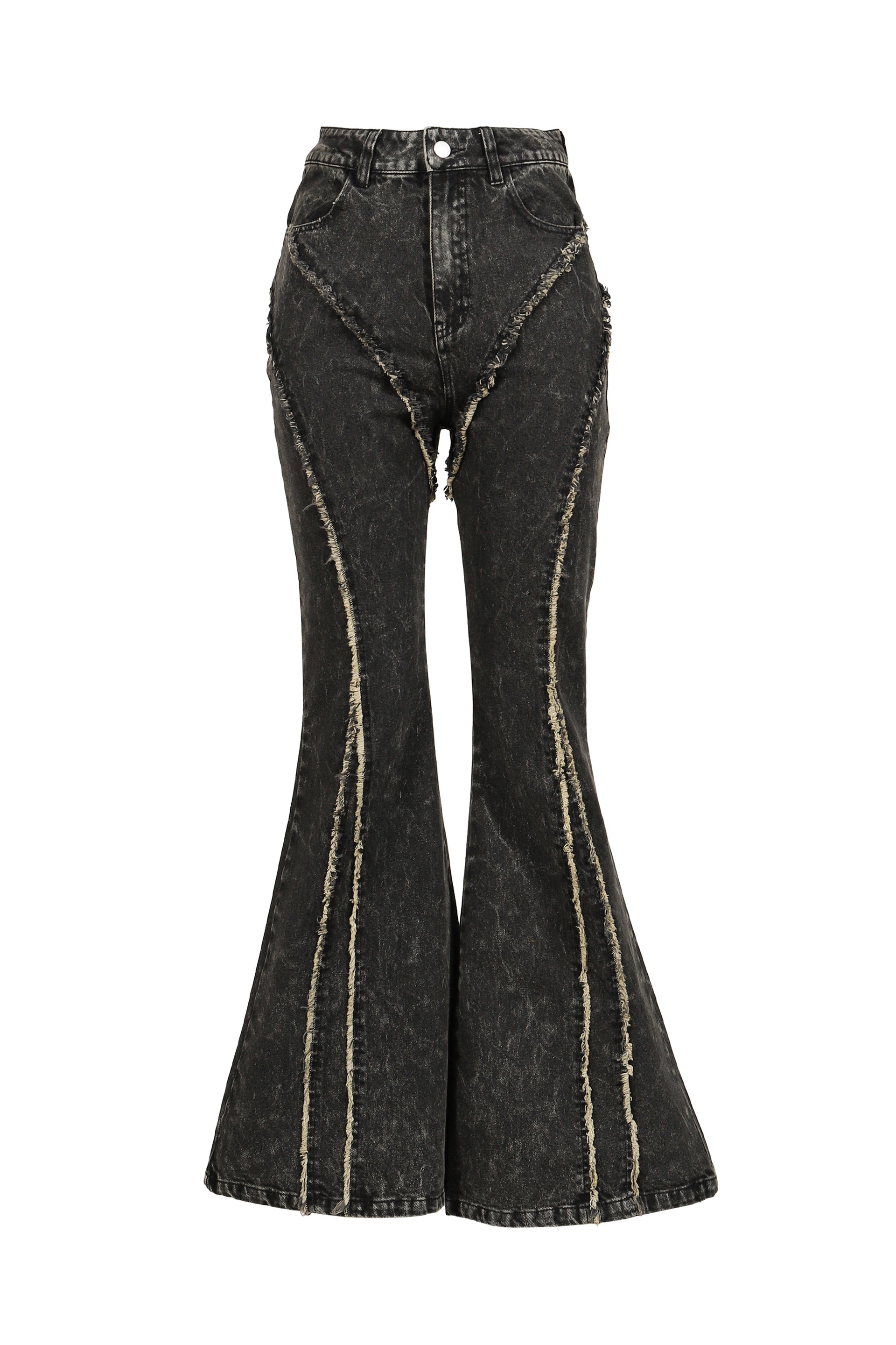 FLARE DENIM PANTS / BLK