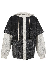 SHATTERED GLASS KNAPP RANCH HOODIE / BLK/GRY