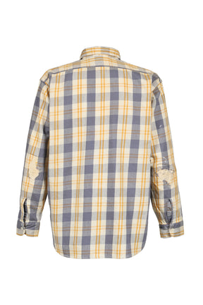 UNIQUE POCKET CHECKED FLANNEL SHIRT A
GED / YEL×BLU