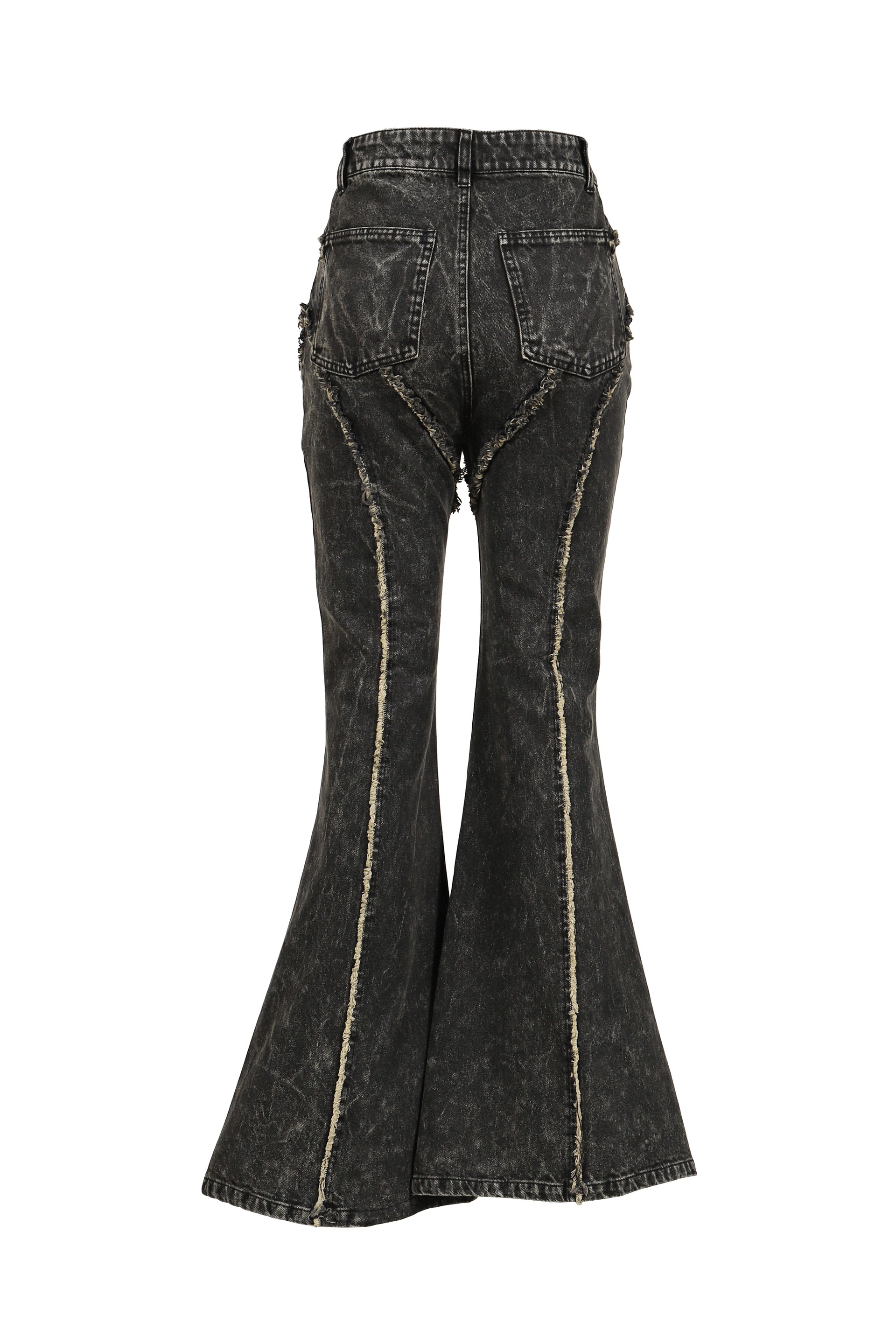 FLARE DENIM PANTS / BLK