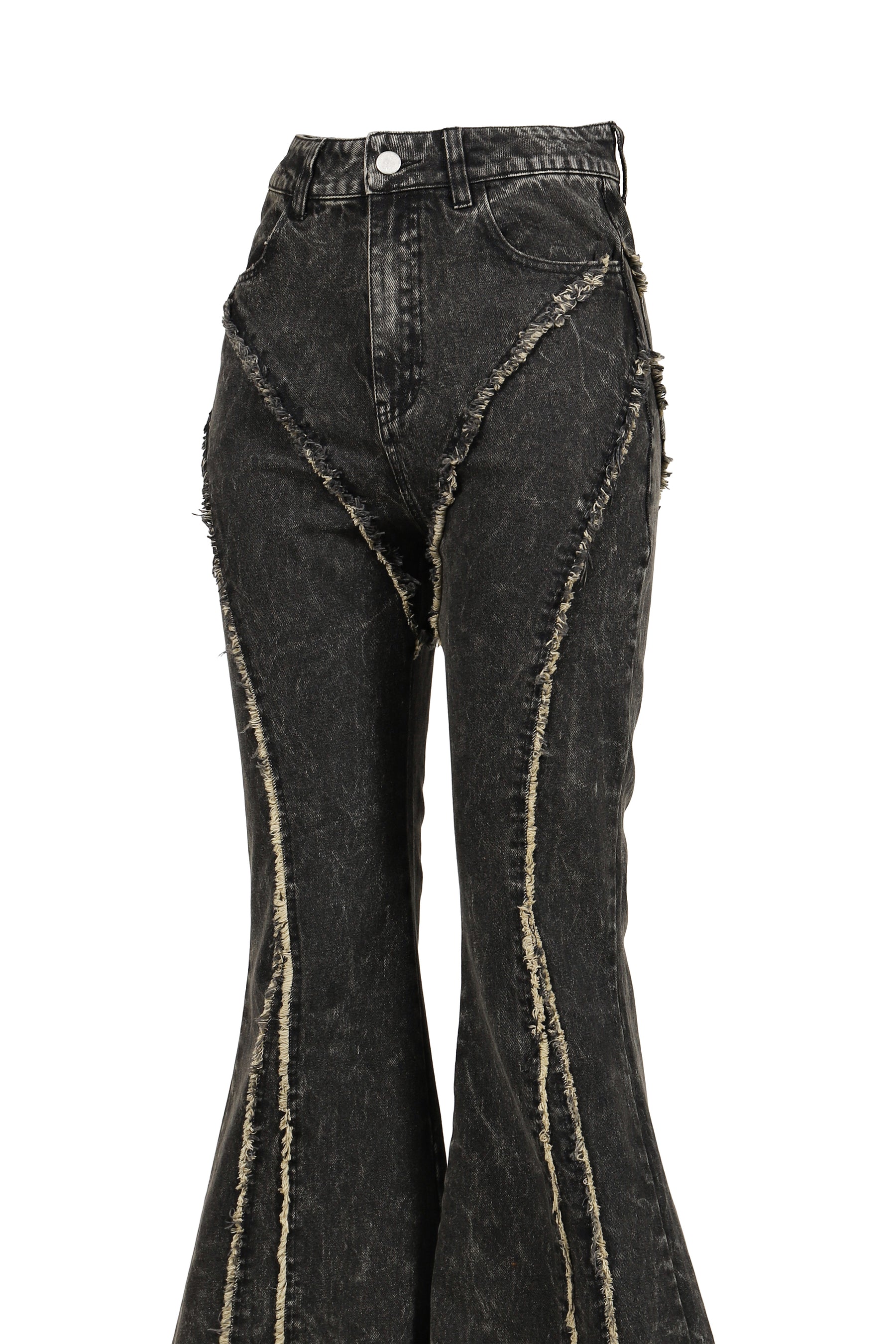 FLARE DENIM PANTS / BLACK