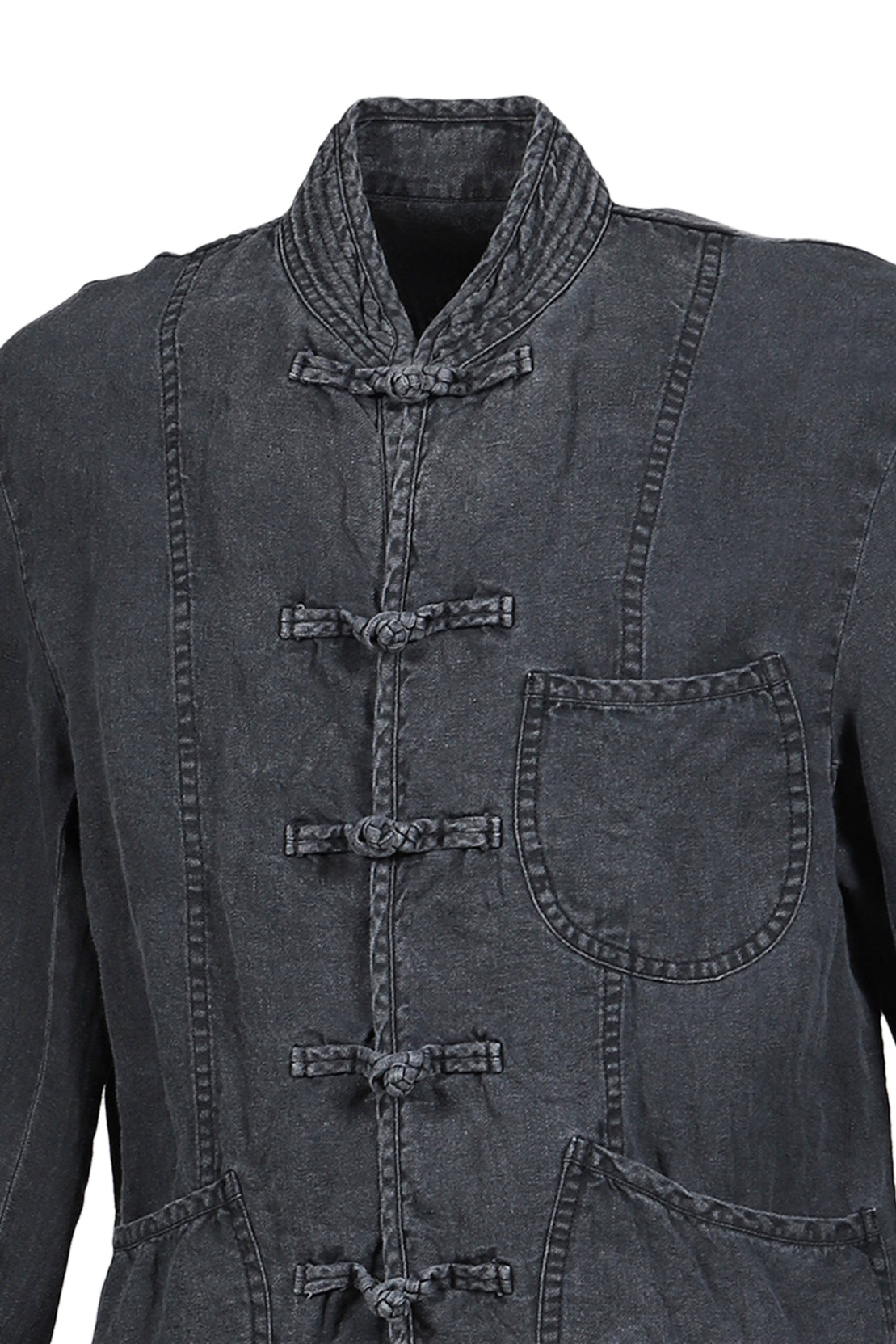 PORTER CLASSIC ポータークラシック SS26 BLACK LINEN CHINESE JACKET
