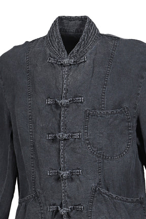PORTER CLASSIC ポータークラシック SS26 BLACK LINEN CHINESE JACKET