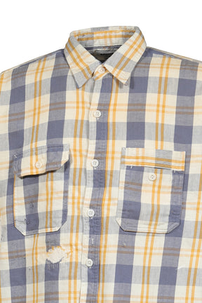 UNIQUE POCKET CHECKED FLANNEL SHIRT A
GED / YEL×BLU