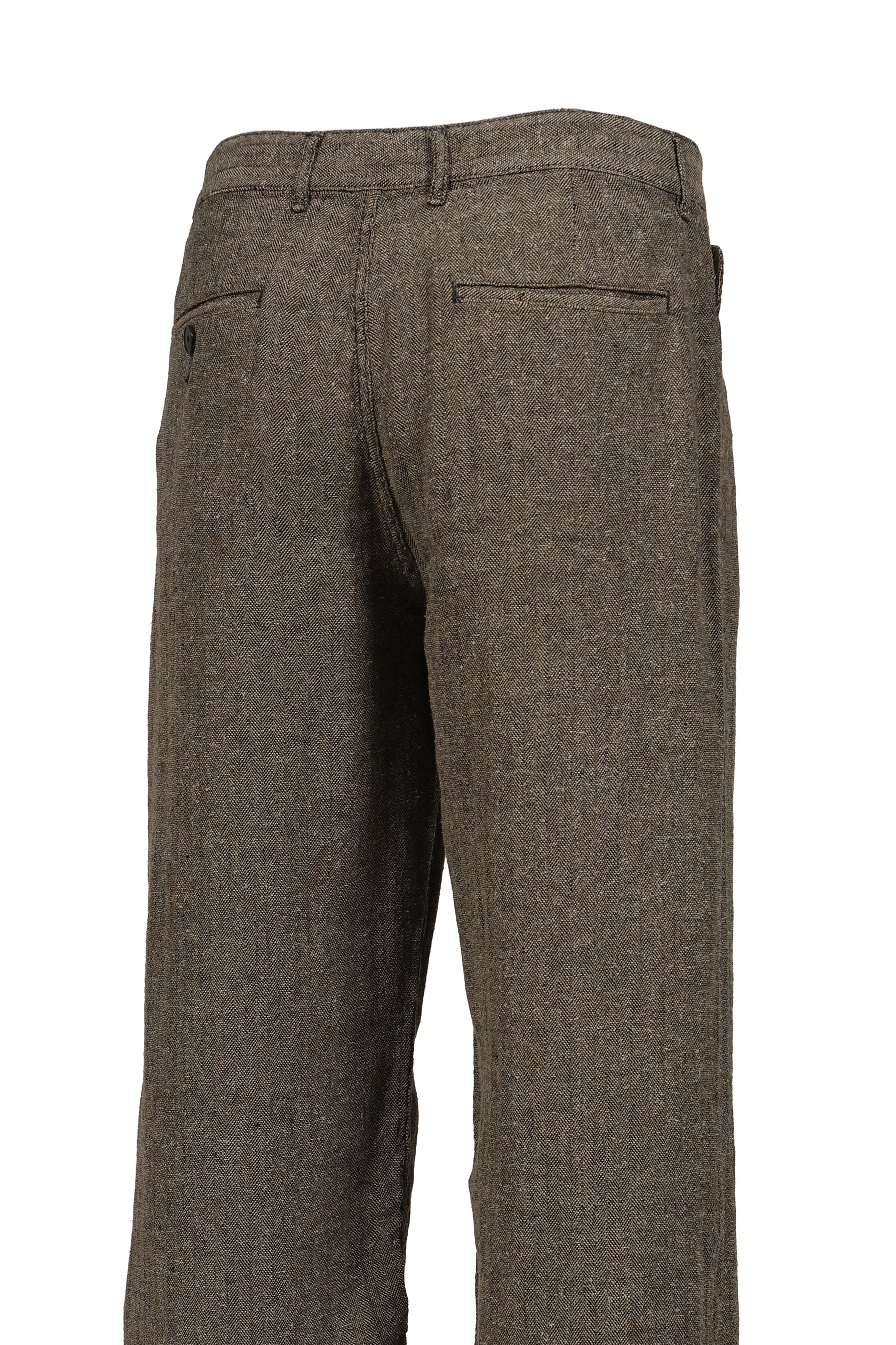 REPAIR TROUSERS / IVORY BLACK HERRINGBONE