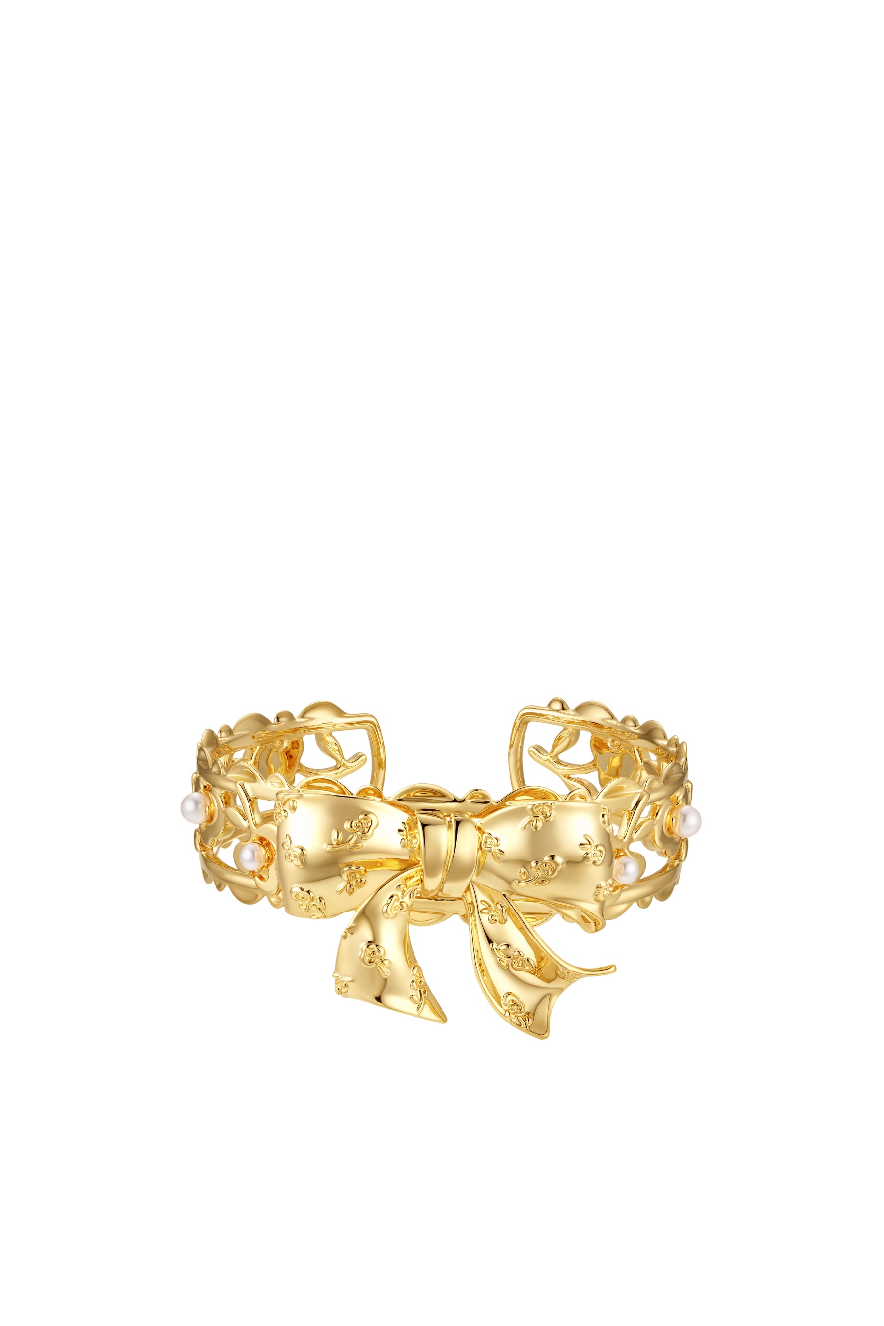 BOWKNOT METAL ARM BAND / GLD