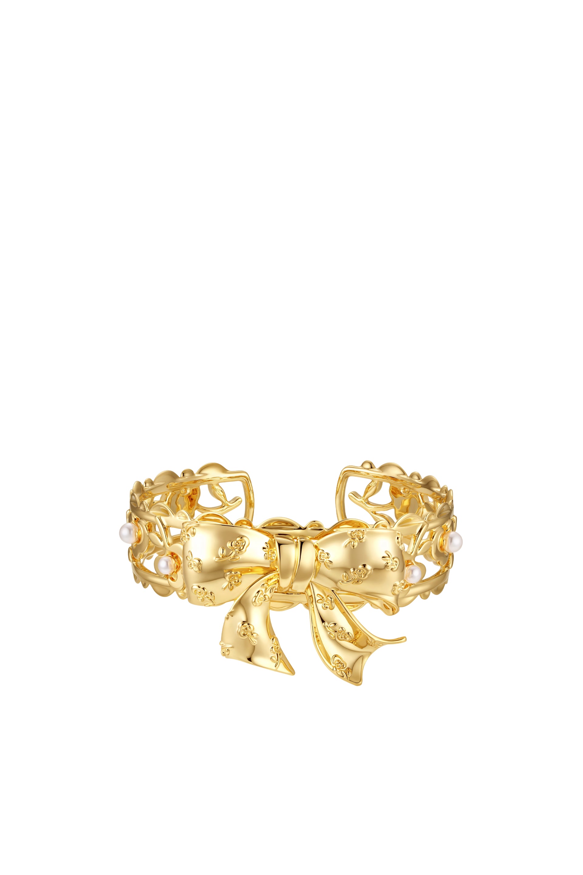 BOWKNOT METAL ARM BAND / GLD