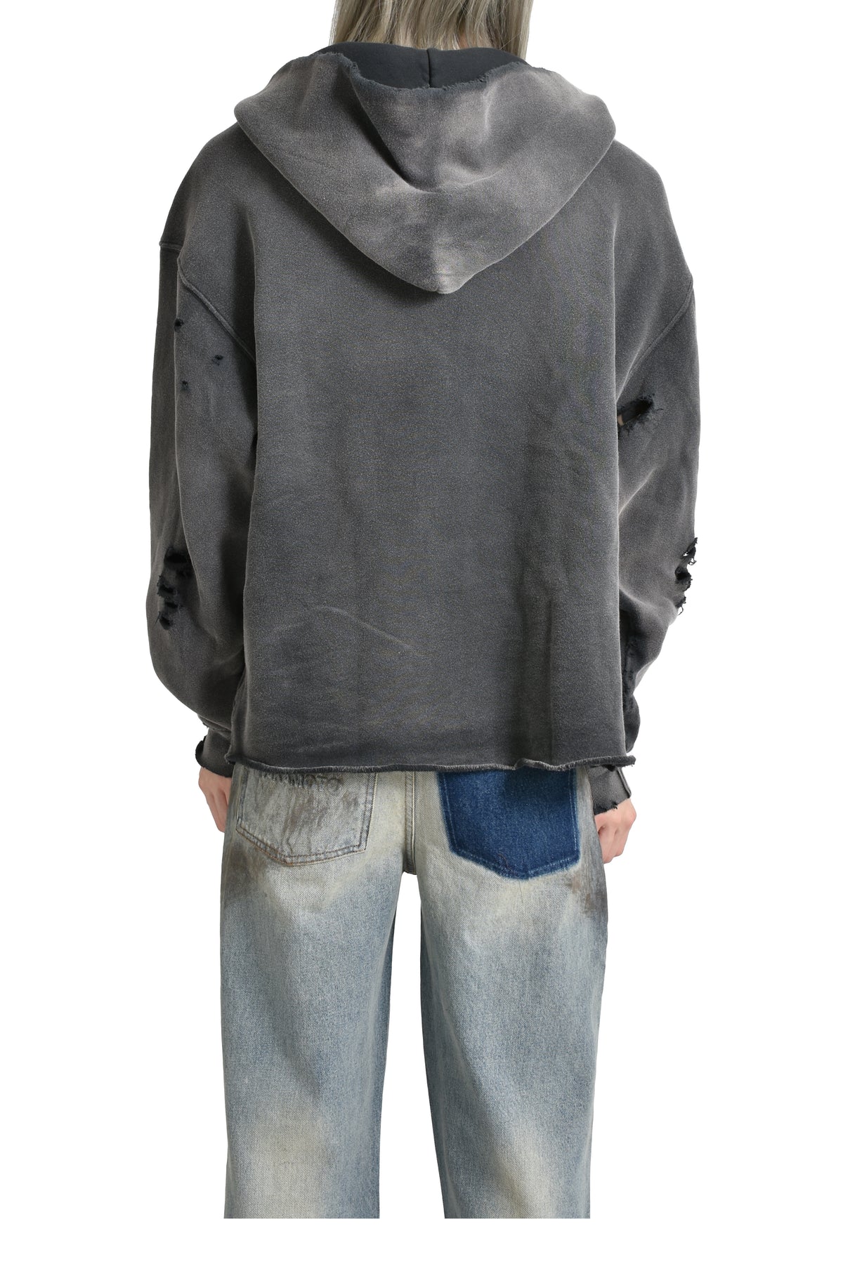 DESTRUCTO HOODIE / WASHED BLK