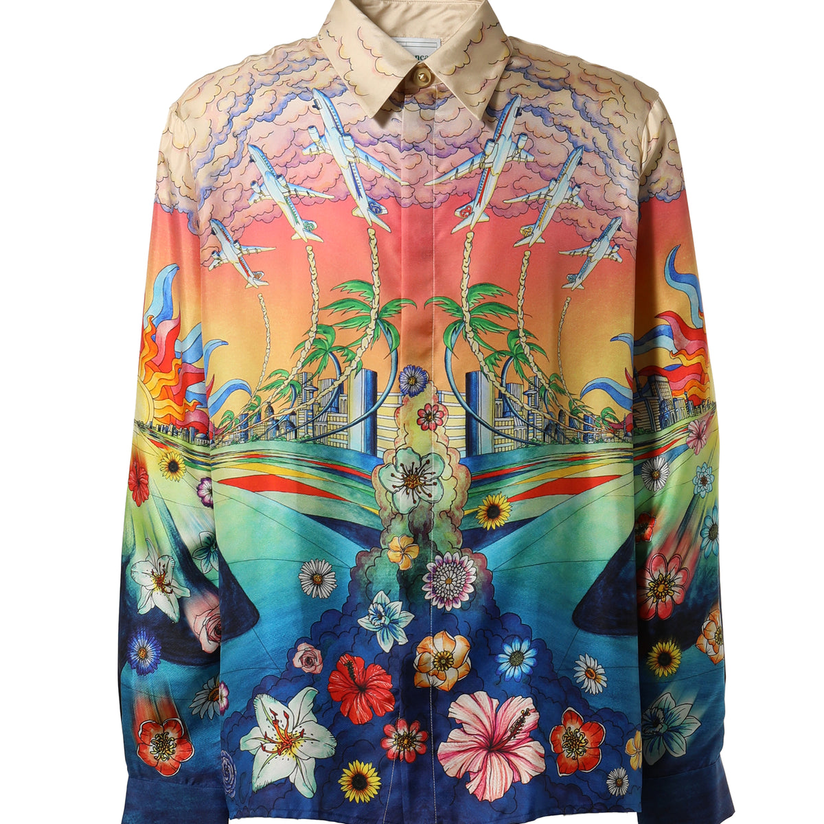 Casablanca カサブランカ FW23 LONG SLEEVE SILK SHIRT / L'ENVOL -NUBIAN