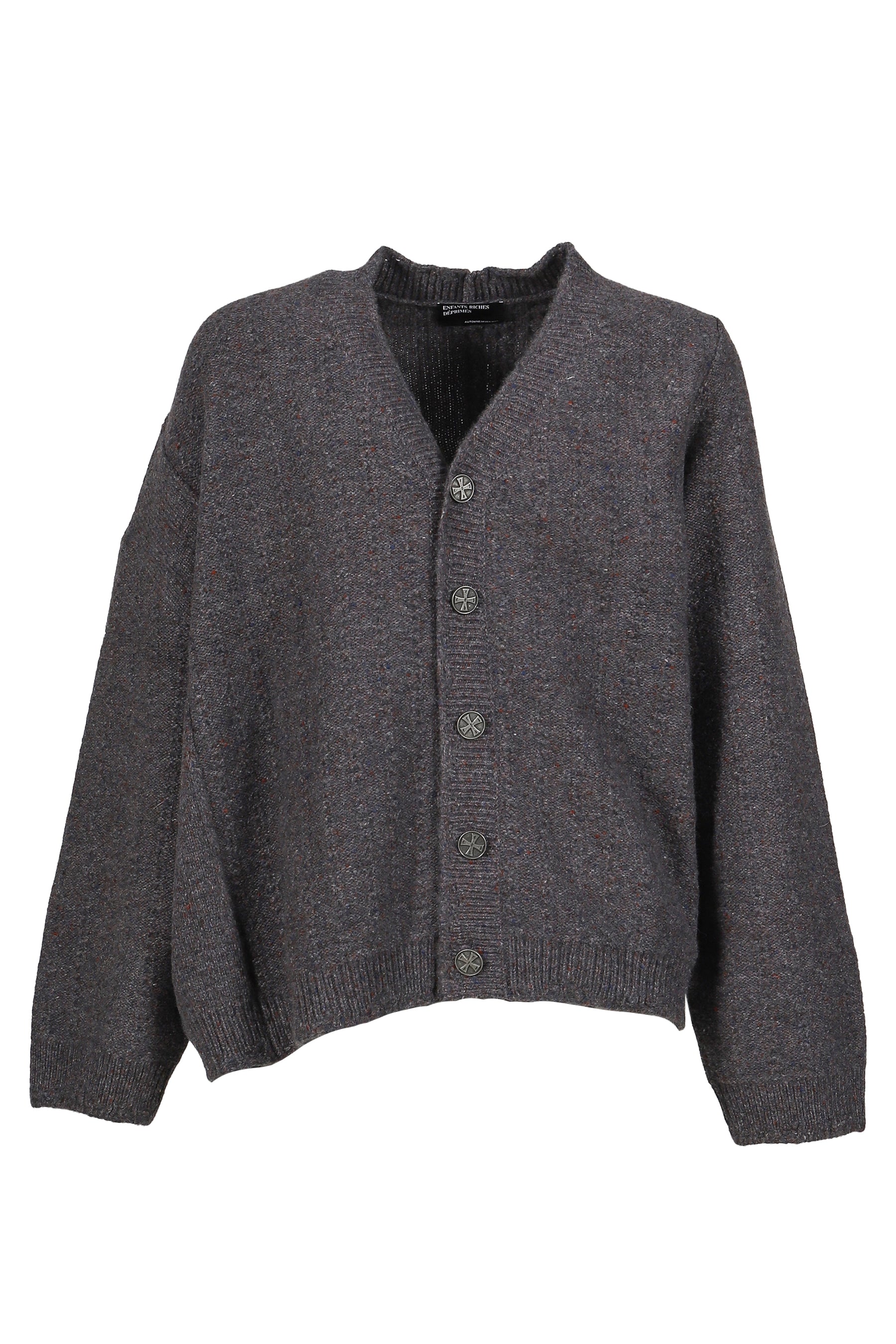 ASYMMETRICAL CARDIGAN / TWEED GRY