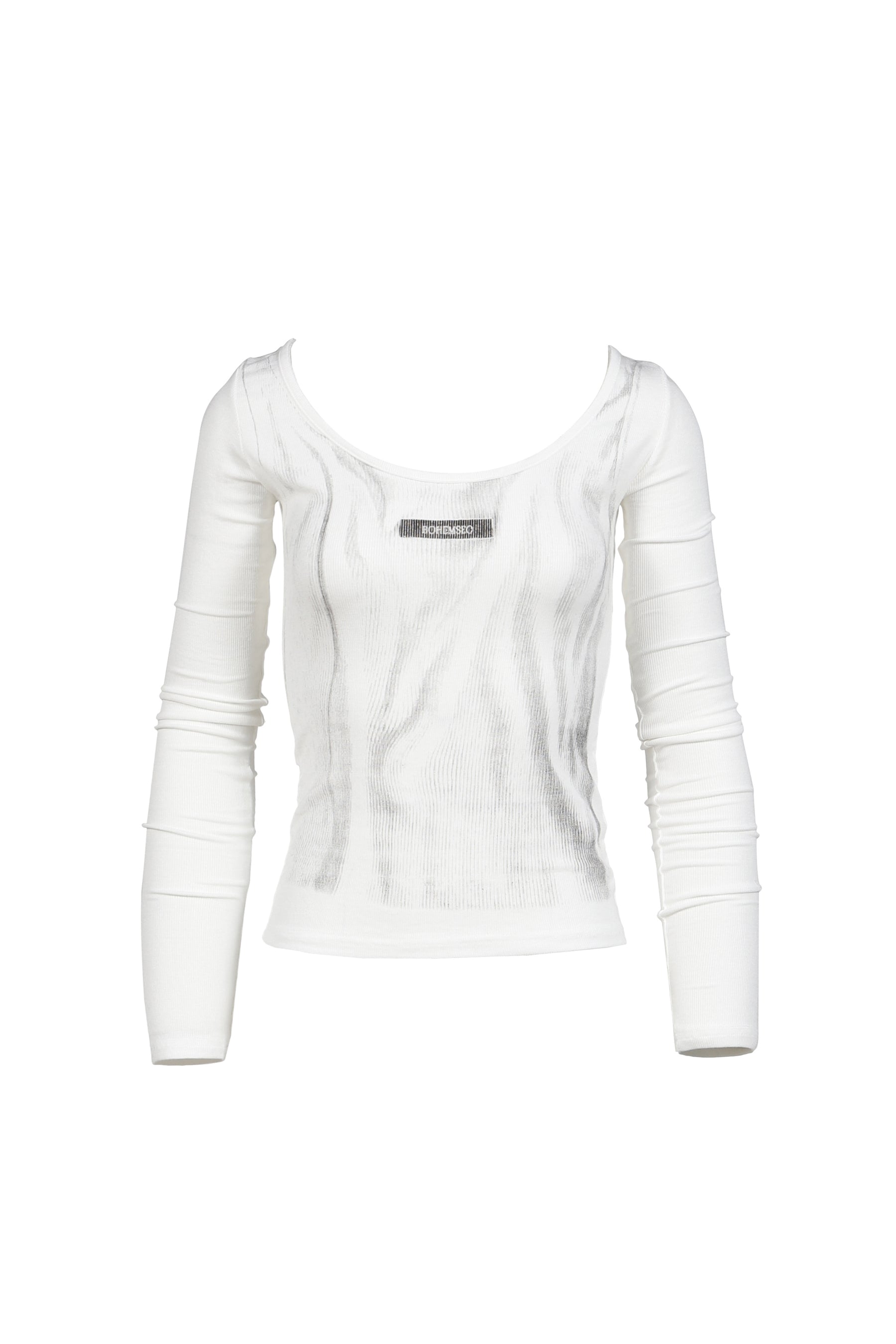 BOHEMSEO TROMPE-L'OEIL TOP / WHT