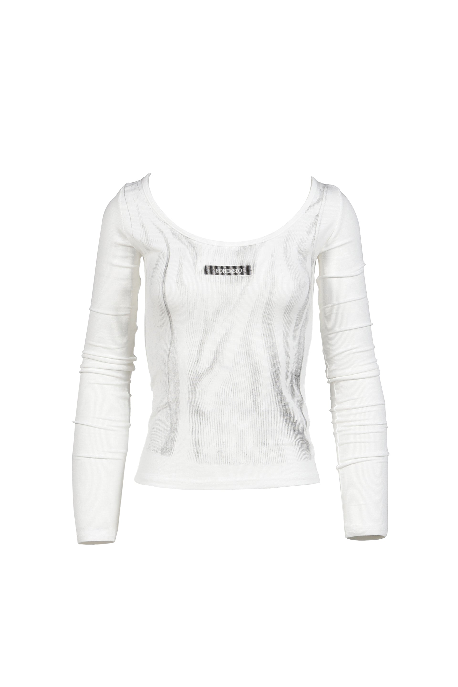 BOHEMSEO TROMPE-L'OEIL TOP / WHT
