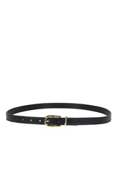 SKINNY LEATHER BELT / BLK